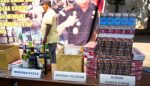 Barang bukti yang dimusnahkan antara lain berupa 2 kilogram sabu, 2 juta batang rokok ilegal tanpa pita cukai, 1.300 botol minuman keras, timbangan digital, telepon genggam