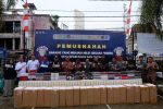 Kantor Bea dan Cukai Tembilahan melaksanakan kegiatan pemusnahan barang hasil penindakan senilai total Rp7.677.113.360, Senin (23/6/2025).