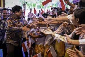 Suasana hangat dan penuh semangat menyambut kedatangan Presiden Republik Indonesia, Prabowo Subianto, di Bali Beach Convention Center, Kota Denpasar, Rabu (25/6/2025).