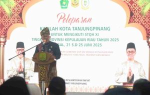 Wali Kota Tanjungpinang, Lis Darmansyah, secara resmi melepas keberangkatan kafilah Kota Tanjungpinang untuk mengikuti Seleksi Tilawatil Qur’an dan Hadist (STQH) ke-XI tingkat Provinsi Kepulauan Riau tahun 2025.