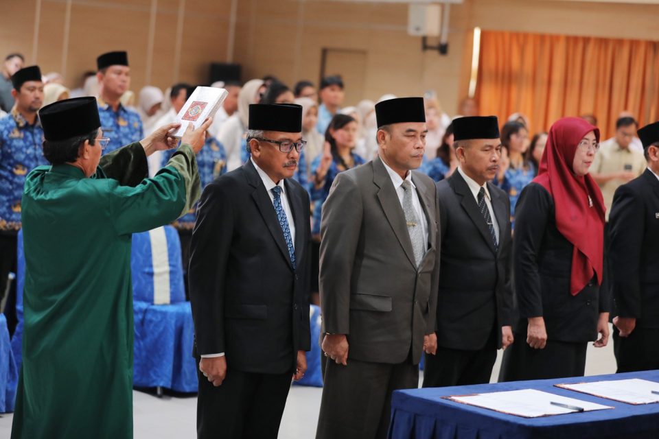 BKPSDM kembali melaksanakan Pelantikan dan Pengambilan Sumpah Jabatan bagi Pejabat Pimpinan Tinggi Pratama dan Pejabat Fungsional, Rabu (30/7/2025)