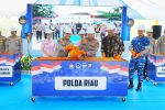 Kapolri Jenderal Listyo Sigit Prabowo menghadiri acara peletakan batu pertama (groundbreaking) pembangunan sembilan dapur Satuan Pelayanan Pemenuhan Gizi (SPPG) di lingkungan Polda Riau, Minggu (13/7).
