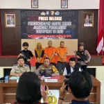 Polres Siak menggelar konferensi pers terkait pengungkapan kasus dugaan tindak pidana pemalsuan surat berupa sertifikat tanah