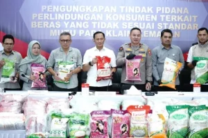 Dirtipideksus Bareskrim Polri menyita sebanyak 201 ton beras dari berbagai merek karena tidak memenuhi standar mutu dan takaran yang ditetapkan.