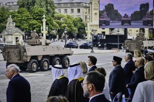 Presiden Republik Indonesia, Prabowo Subianto menghadiri Parade Militer Bastille Day 2025 di Place de la Concorde, Paris, Prancis, pada Senin, 14 Juli 2025, sebagai tamu kehormatan. (Foto: BPMI Setpres) Read more: https://setkab.go.id/sebagai-tamu-kehormatan-presiden-prabowo-hadiri-bastille-day-2025/