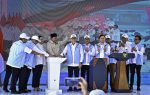 Presiden RI Prabowo Subianto meresmikan peluncuran kelembagaan 80.081 Koperasi Desa dan Kelurahan Merah Putih (KDMP/KKMP) dalam sebuah acara yang digelar di Koperasi Desa Merah Putih Bentangan, Kabupaten Klaten, Senin (21/7).