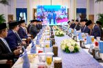 Presiden Republik Indonesia, Prabowo Subianto, menerima kunjungan kerja resmi Perdana Menteri Malaysia, Dato’ Seri Anwar Ibrahim, di Istana Merdeka, Jakarta, Senin (4/8/2025).