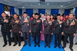 Upacara peringatan Hari Bhayangkara ke-79 digelar secara khidmat di lapangan Mapolresta Tanjungpinang, Selasa (1/7).