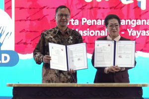 Arsip Nasional Republik Indonesia (ANRI) bersama Organisasi Wirawati Catur Panca (WCP) menandatangani Nota Kesepahaman (MoU) tentang pelestarian dan digitalisasi arsip pahlawan perempuan Indonesia. Rabu,27/08/2025.