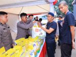 Divisi Humas Polri menggelar Gerakan Pangan Murah 2025 bekerja sama dengan Perum Bulog di Lapangan Apel Divhumas Polri, Senin (25/8/2025).