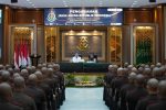 Jaksa Agung Republik Indonesia, ST Burhanuddin, memberikan ceramah pada Pendidikan dan Pelatihan Pembentukan Jaksa (PPPJ) Angkatan LXXXII Gelombang I Tahun 2025 di Badan Diklat Kejaksaan RI, Jakarta. Rabu,27-08-2025.