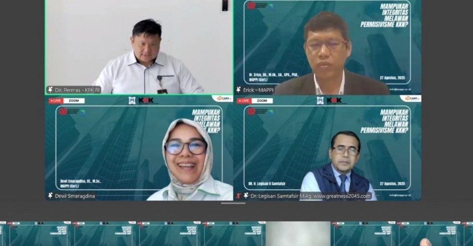 Komisi Pemberantasan Korupsi (KPK) menegaskan pentingnya integritas sebagai pondasi profesi penilai yang kerap berhadapan dengan penentuan nilai aset properti maupun bisnis. Rabu (27/8).