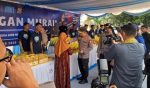 Gerakan Pangan Murah (GPM) yang digelar Polda Banten di Halaman Mapolda Banten, Kota Serang, Selasa (12/8/2025).