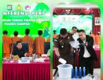 Kepolisian Resor (Polres) Kampar berhasil mengungkap 11 kasus peredaran narkotika sepanjang Agustus 2025. Dari serangkaian operasi tersebut, polisi menyita 1.247,56 gram atau lebih dari 1 kilogram sabu dan mengamankan 16 tersangka, terdiri dari 15 laki-laki dan satu perempuan.Selasa (26/8).