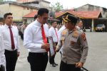 Apel penghargaan digelar di halaman belakang Mapolresta Pekanbaru, Jalan Ahmad Yani, Senin (11/8/2025),