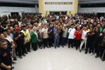 Kapolda Sulawesi Selatan, Irjen Pol. Drs. Rusdi Hartono, M.Si., bersama Forum Koordinasi Pimpinan Daerah (Forkopimda) Sulsel menggelar Deklarasi Damai di Gedung Balai Pertemuan Hasanuddin (BPH) Kodam XIV/Hasanuddin, Jalan Urip Sumoharjo, Kota Makassar, Minggu (31/8/2025).