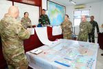 Kolaborasi militer Indonesia dengan 13 negara sahabat dalam kegiatan Staffex (Staff Exercise) pada rangkaian Latihan Gabungan Bersama Multinasional Super Garuda Shield (SGS) 2025.Jakarta, 2 September 2025.