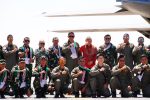 Tiga pesawat angkut strategis C-130 J Super Hercules milik TNI Angkatan Udara, masing-masing dengan nomor registrasi A-1339, A-1343, dan A-1344, yang tergabung dalam Satuan Tugas (Satgas) Garuda Merah Putih II, pada hari Minggu (31/8/2025)