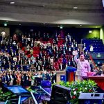Presiden Prabowo Subianto menyampaikan pidato utama (keynote speech) dalam Konvensi Sains, Teknologi, dan Industri Indonesia (KSTI) Tahun 2025 di Sasana Budaya Ganesha (Sabuga), Institut Teknologi Bandung (ITB), Provinsi Jawa Barat, pada Kamis, 7 Agustus 2025. (Foto: BPMI Setpres)